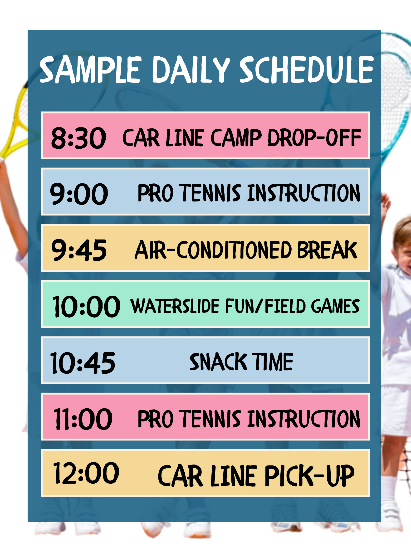 Camp Daily Schedule