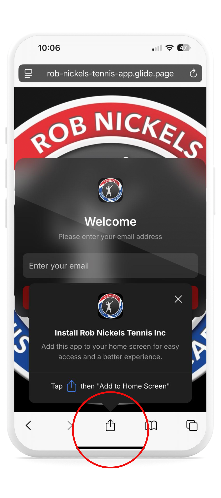 Safari Share Button